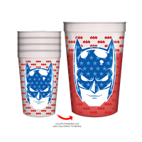 Batman lice crvene bijele i plave zvijezde Boja Promijeni plastičnu čašu, oz, 4-pack
