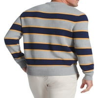 Chaps muški klasični fit pamučni prugasti džemper