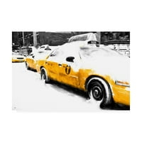 Zaštitni znak likovna umjetnost 'Snježni taksiji' platno umjetnost Philippea Hugonnarda