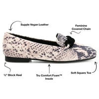 Kolekcija Journee Womens Cordell Tru Comfort Pjena široka širina širine na kvadratnim nožnim nogama loafer stanovi