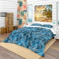 DesignArt 'Tropska palminog lišća' tropski pokrivač za pokriće