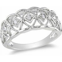 Dijamantni naglasak sterling srebrni modni prsten