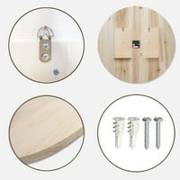 DesignArt 'apstraktni minimalni oblici pod cvjetovima ix' moderni drveni zidni sat