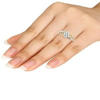 Carat T.W. Dijamantni dvotonski modni prsten od bijelog zlata od 10kt