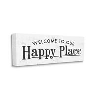 Stupell Industries dobrodošli na naše Happy Place fraza minimalistički dizajn dizajna Daphne Polselli, 17 40