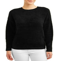 Džemper pulover s trepavicama za žene
