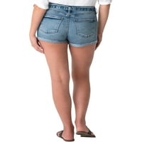 Silver Jeans Co. Ženska sigurna stvar visoke kratke hlače, veličine struka 24-36