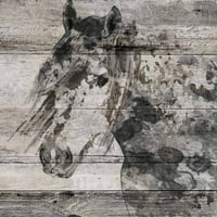 Marmont Hill Tamno sivi konj Irena Orlov Slikanje tiska na omotanom platnu
