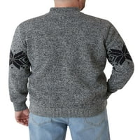 Pogon muški odmor snježne pahuljice puni džemper s zip -om - veličine xs do 4xb