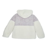Miss Chievous Girls 4- ColorBlock Criter Criter Sherpa Pulover Hoodie