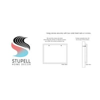 Stupell Industries Sažetak Okrugli oblici prugasti uzorak akvarel detalja o slikanju galerija zamotana platna za