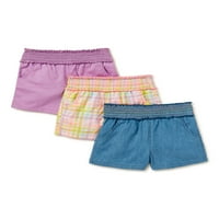 Ganimals djevojčice i mališani djevojke rušerane kratke hlače, 3-pakete, veličine 12m-5t