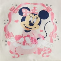 Minnie Mouse Fau Fur prsluk, tunika i tajice s dugim rukavima, trodijelni set