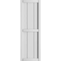 Ekena Millwork 3 4 W 79 H TRUE FIT PVC, Dvije ploče uokvirene ploči-n-batten kapke, bijele