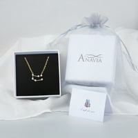 Ogrlica, rođendanski pokloni za djevojku-ogrlica od kristalnog zviježđa zodijaka od nehrđajućeg čelika-izvrsni nakit