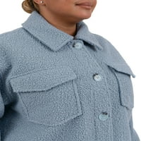 Ženska jednobojna jakna Plus size Boucle prevelika od $ & $