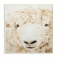 Stupell Home Décor Industries Sheep Portret Farm Slikati životinjsko plak Diana Fifer