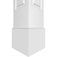 Ekena Millwork 8 W 9'H Obrtsman Klasični kvadratni ne-konus, dvostruko prikupljeni stupac panela, standardna kapital