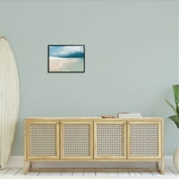 + Mirni prozirni valovi ljetne plaže, slika u crnom okviru, zidni tisak, dizajn Kim Allen