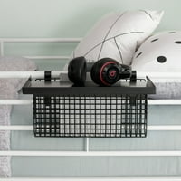 Podesiva metalna polica za krevet na kat - Crna mreža