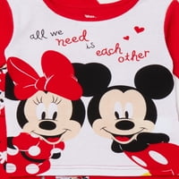 Minnie Mouse Baby & Toddler Girls Dugi rukav Snug Fit Pamul Pijama, set