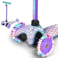 Čvrsti trkači kotača Scooter za dječake i djevojčice s LED svjetlima Mermiad