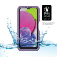 Karoserija za rukavice plime vodootporne futrole za Samsung Galaxy A03s - Purple Clear