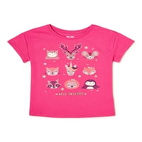 Dječje djevojke grafičke majice s kratkim rukavima, veličine 4-10