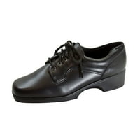 Sat udobnosti cherie ženske širine širine kože čipkaste čipke Oxford cipele crne 5