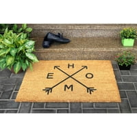 Rugsmith Natural Machine Tufted Home Strelice Coir DoorMat, 24 36