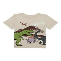 Ganimals Toddler Boys grafička majica s kratkim rukavima, veličine 12m-5T