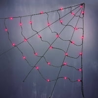 Noć vještica 3 'UL Corner Spider Web Lights, Purple, 3'