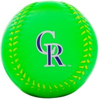Franklin Sports Colorado Rockies pro -brinite gumena pjenasta bejzbol teeball - MLB službeno licencirano