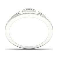 1 6CT TDW Diamond S sterling srebrni jastuk u obliku klastera Halo Bridal Set