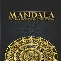 Knjiga za bojanje mandale za opuštanje odraslih: cvjetna mandala knjiga za bojanje odraslih, ručno nacrtani dizajni
