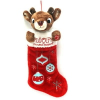 Vrijeme za odmor božićni dekor rudolph crveni nos gmaz 19 pjevati i animirana čarapa