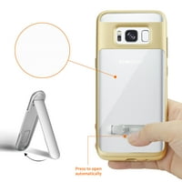 Samsung Galaxy S Edge S Plus Transprant Bumper futrol s kičmom u bistrim zlatom za uporabu sa Samsung Galaxy S Edge