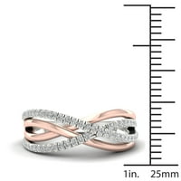 1 5CT TDW Diamond S dvotonski srebrni prsten od srebra