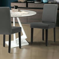 Neuspipe set blagovaonice Moderna kuhinjska bočna stolica s drvenim nogama siva