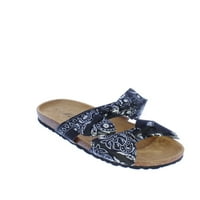 _ - Klizne sandale s dvostrukim remenom u crnoj boji