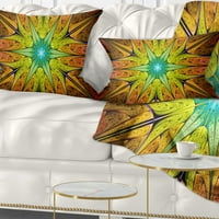 Dizajn izvanredni fraktalni žuti dizajn - Sažetak jastuka za bacanje - 12x20