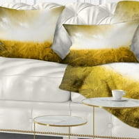 Jedinstvena žuta livada pod jakim suncem - pejzažni tiskani jastuk za bacanje - 18x18