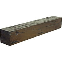 Ekena Millwork 8 H 12 D 84 W Pecky Cypress Fau Wood Kamin Mantel, Premium Hickory