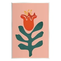 Stupell Industries Moderni tulipanski cvjetni bud Sažetak Izrez Obražaj grafičke umjetnosti Umjetnost Umjetnička