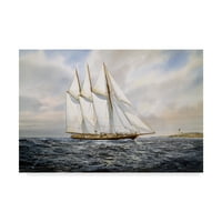 Zaštitni znak likovne umjetnosti 'Schooner Atlantic' platno umjetnost Jack Wemp