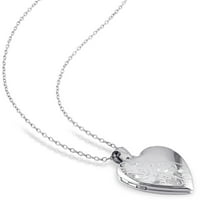 Sterling Silver Heart Locket za žensku ogrlicu, 18