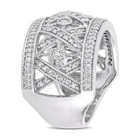 Carat T.W. Dijamantni 10kt bijelo zlato Otvoreni filigreski prsten