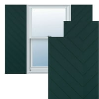 Ekena Millwork 15 W 45 H TRUE FIT PVC dijagonalni sloj moderni stil Fiksni nosač, toplinski zeleni