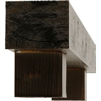 Ekena Millwork 6 H 8 d 72 W s pijeskom FAU Wood Kamin Mantel Kit W Alamo Corbels, Premium Aged