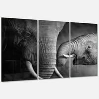 Slonovi koji pokazuju naklonost slikajući umjetnički otisci